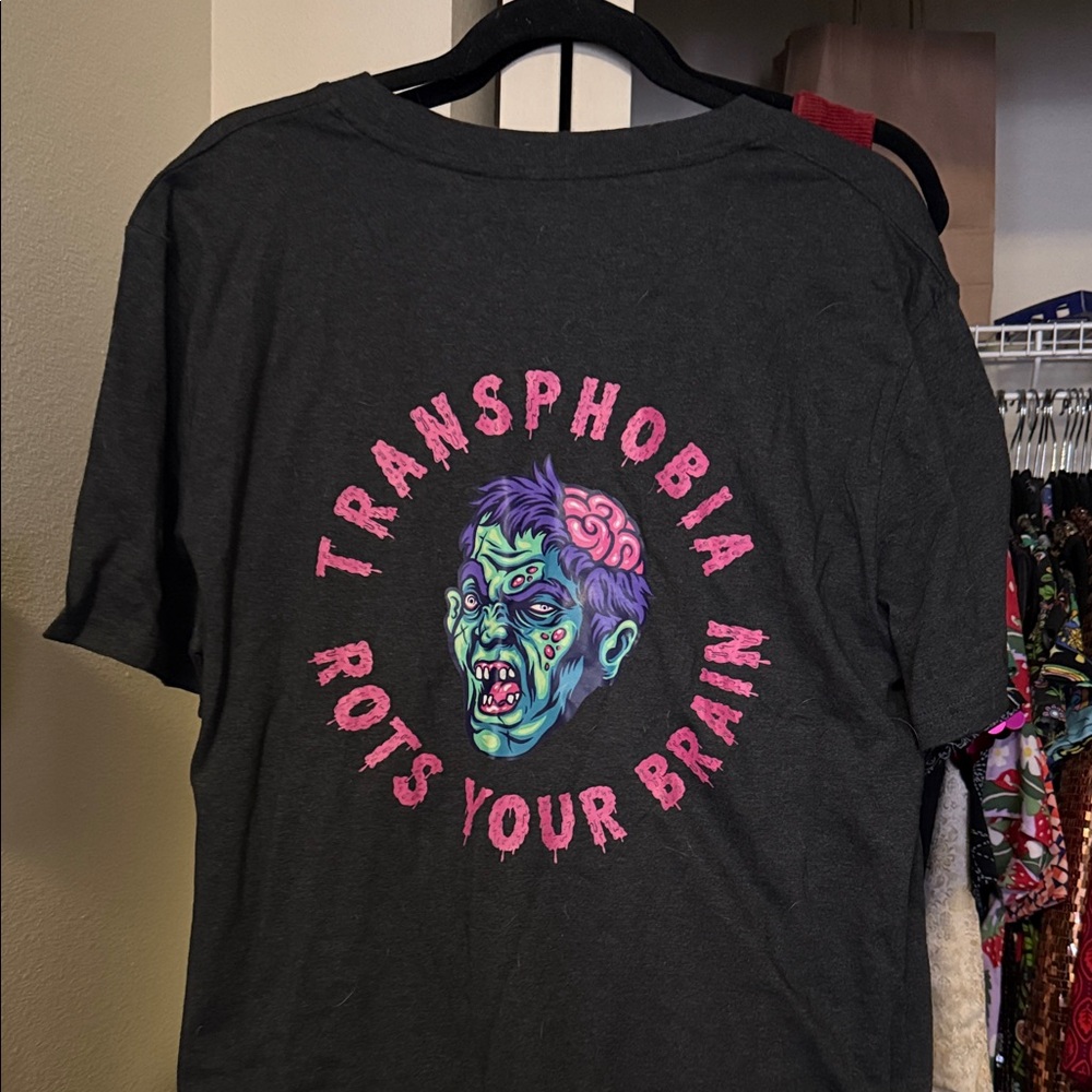 Black Trans Rights Graphic T-Shirt with Bold Design